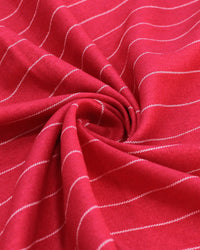 Tecido Linho Misto Rústico com Elastano Risca de Giz Magenta