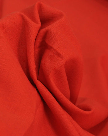 Tecido Linho Misto Rústico com Elastano Vermelho Vivo