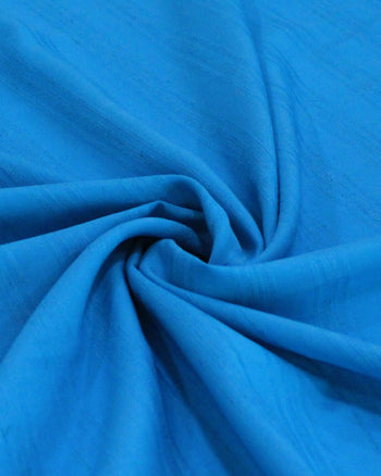 Tecido Viscose Texturizada Listras Verticais Brocadas Azul Capri