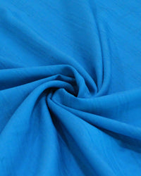 Tecido Viscose Texturizada Listras Verticais Brocadas Azul Capri