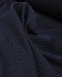 Tecido Viscose Mista Brocada Micro Quadriculada Preto