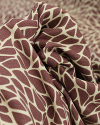 Tecido Viscose Texturizada Fragmentos Castanho e Creme