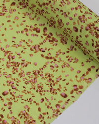 Tecido Viscose Premium Pétalas Abstratas Rosa, Argila e Pistache