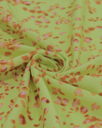 Tecido Viscose Premium Pétalas Abstratas Rosa, Argila e Pistache