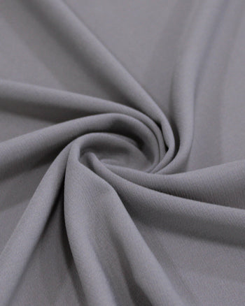 Tecido Crepe Texturizado com Elastano Cinza