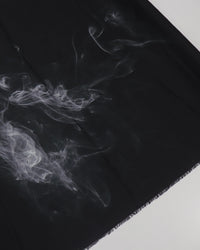 Tecido Crepe Silk Italiano Estampa Lenço Pintura Fumaça Abstrata (1,5m x 1,47m)