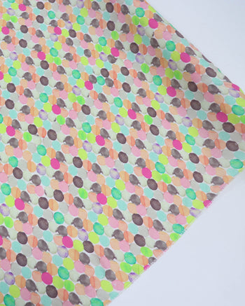 Tecido Viscose Italiano Poá em Aquarela Colorido