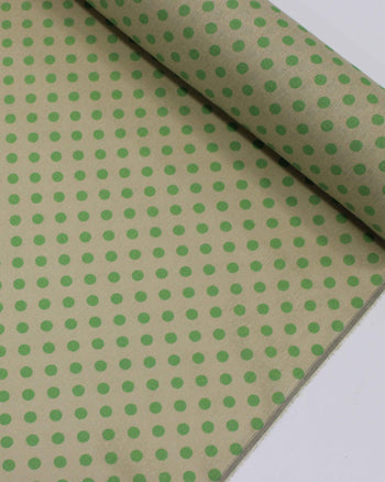 Tecido Linho Misto Poá Verde Menta e Cru