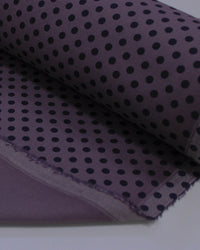Tecido Linho Misto Poá Preto e Roxo