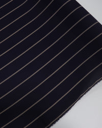 Tecido Crepe Koshibo Leve Listra Dupla Nude e Azul Marinho Noite