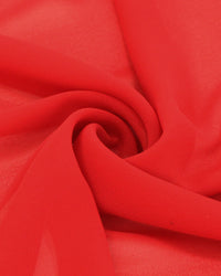Tecido Crepe Chiffon Vermelho Valentino