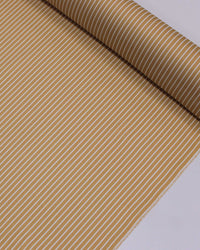 Tecido Micro Fibra de Alfaiataria Italiano Listras Finas Branco e Palha