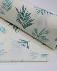 Tecido Linho Misto Camisaria Ramos Verde e Offwhite