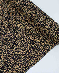 Tecido Viscose Texturizada Fragmentos Preto e Argila