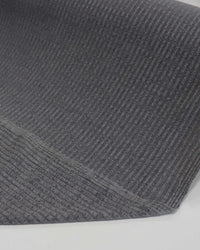 Tecido Malha Tricot Canelada Grossa Cinza Chumbo
