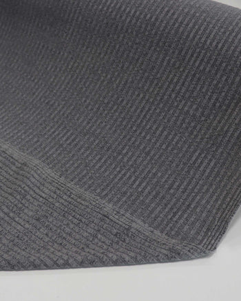 Tecido Malha Tricot Canelada Grossa Cinza Chumbo