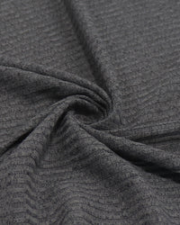 Tecido Malha Tricot Canelada Grossa Cinza Chumbo