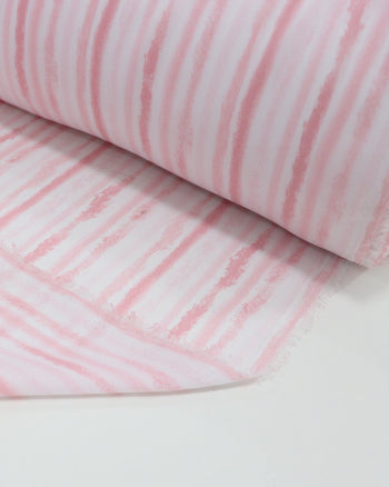 Tecido Crepe Koshibo Leve Listrado Tons de Rosa