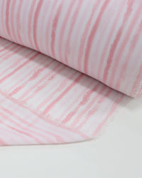 Tecido Crepe Koshibo Leve Listrado Tons de Rosa