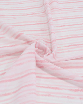 Tecido Crepe Koshibo Leve Listrado Tons de Rosa