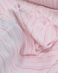 Tecido Crepe Koshibo Leve Listrado Tons de Rosa