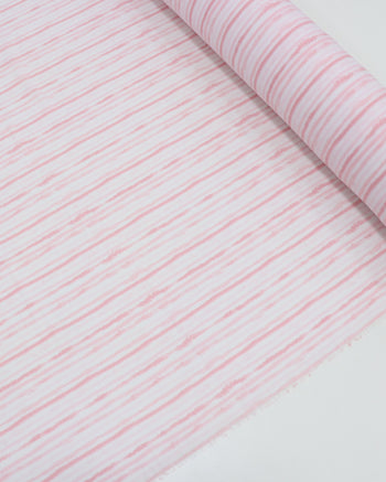 Tecido Crepe Koshibo Leve Listrado Tons de Rosa