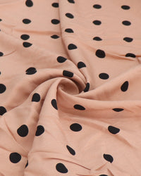 Tecido Viscose Poá Preto e Nude