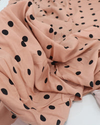 Tecido Viscose Poá Preto e Nude