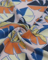 Tecido Viscose Costela de Adão Colorido e Rosa Claro