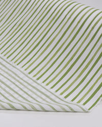 Tecido Viscose Texturizada Listrado Branco e Tons de Verde