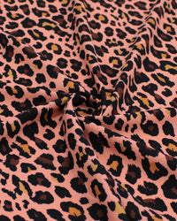 Tecido Viscose Animal Print Clássico Rosa Chá