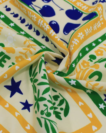Tecido Viscose Premium Brasilidade Multi Estampa em Recortes