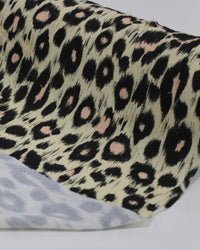 Tecido Viscose Premium Animal Print Preto e Amarelo Requinte