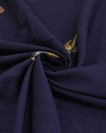 Tecido Viscose Premium Animais e Guaraná Colorido e Preto