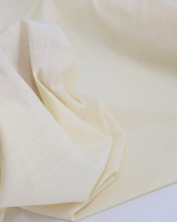 Tecido Tricoline Verano Flamê Listras Finas Branco e Amarelo