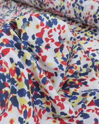 Tecido Tricoline Mista Manchas Coloridas e Branco