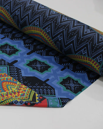 Tecido Tactel Fino Multi Barrado Vertical Estampado Colorido