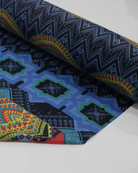 Tecido Tactel Fino Multi Barrado Vertical Estampado Colorido