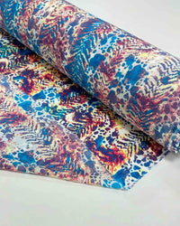 Tecido Crepe de Seda Tie Dye Abstrato Colorido