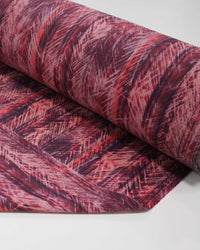 Tecido Tactel Fino Listras e Riscos Abstratos Salmão e Roxo