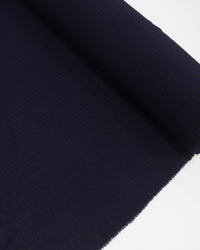 Tecido Crepe de Alfaiataria Quadriculado Azul Marinho Noite e Preto