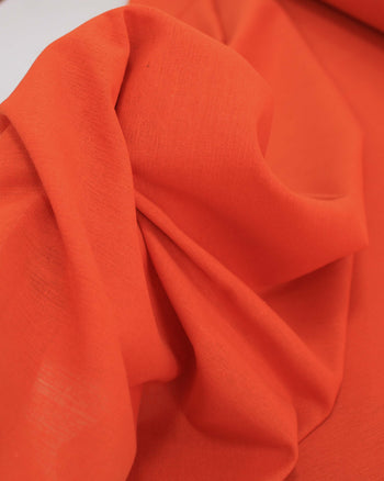 Tecido Linho Misto Rústico Laranja Neon