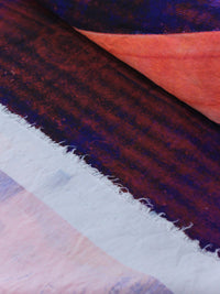 Tecido Viscose Italiano Pinturas Roxo e Rosa