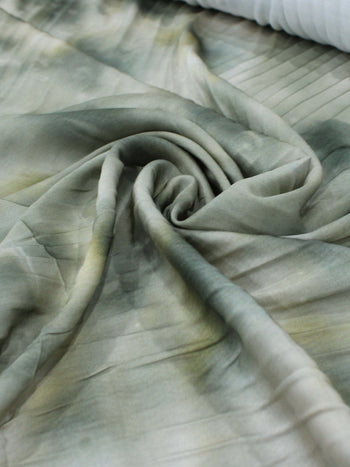 Tecido Viscose Italiano Tie Dye Tons de Verde