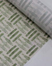 Tecido Viscose Premium Sardine Estampada Verde Menta Sálvia e Creme
