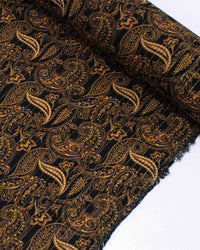 Tecido Viscose com Lurex Cashmere Estampada Castanho e Preto