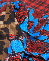 Tecido Crepe Silk Italiano Multi Estampas Verticais Colorido