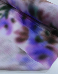 Tecido Crepe Chiffon Italiano Manchas Roxo e Rosa