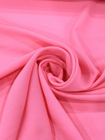 Tecido Crepe Chiffon Rosa Chiclete