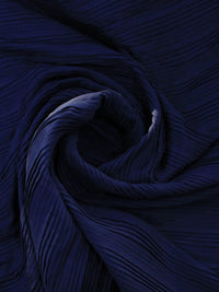Tecido Crepe Plissado Azul Marinho